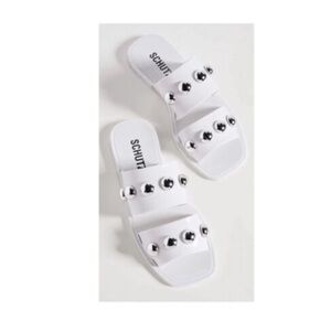 Schutz Lizzie Crystal PVC Sandal Size 8